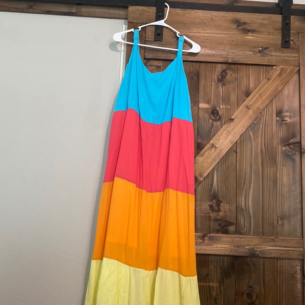 Lane Bryant Color Block Maxi - Size 24 - image 1